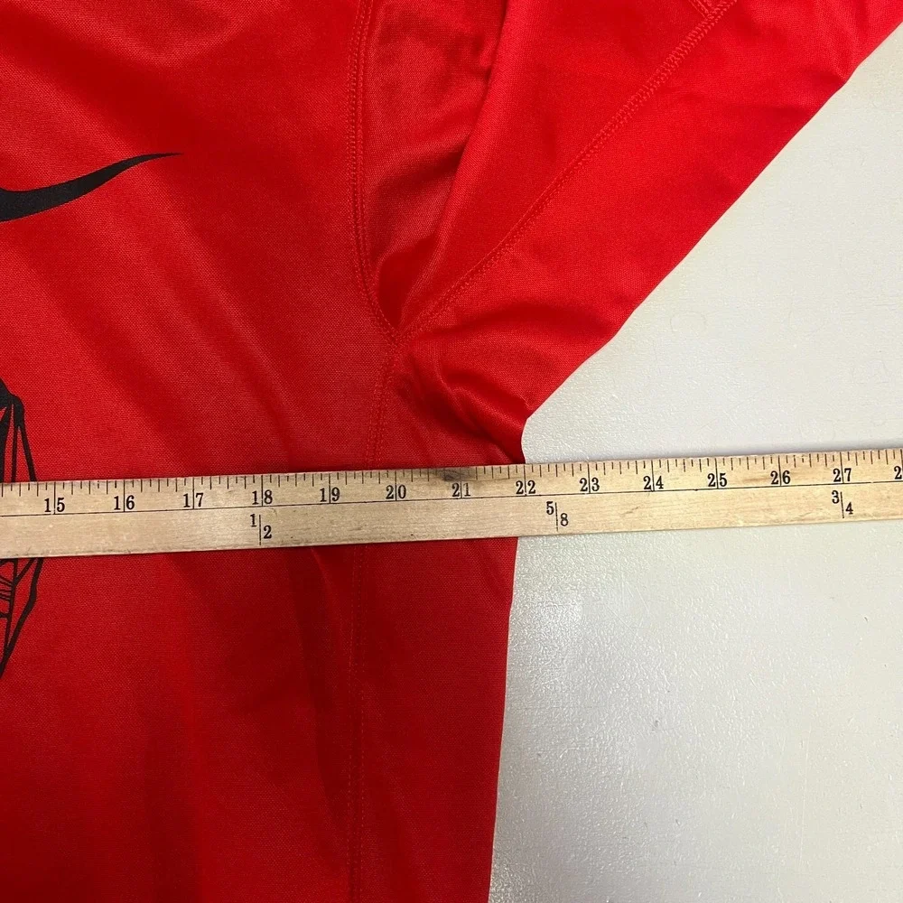 Nike Football Therma Dri Fit Hoodie Mens‎ Medium New Red Pullover Graphic Logo